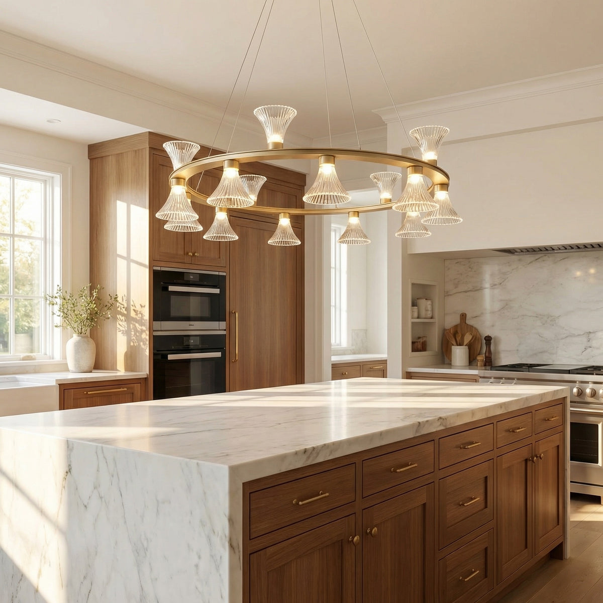 Yiosi Series Glass Pendant Light Style G - scene-2
