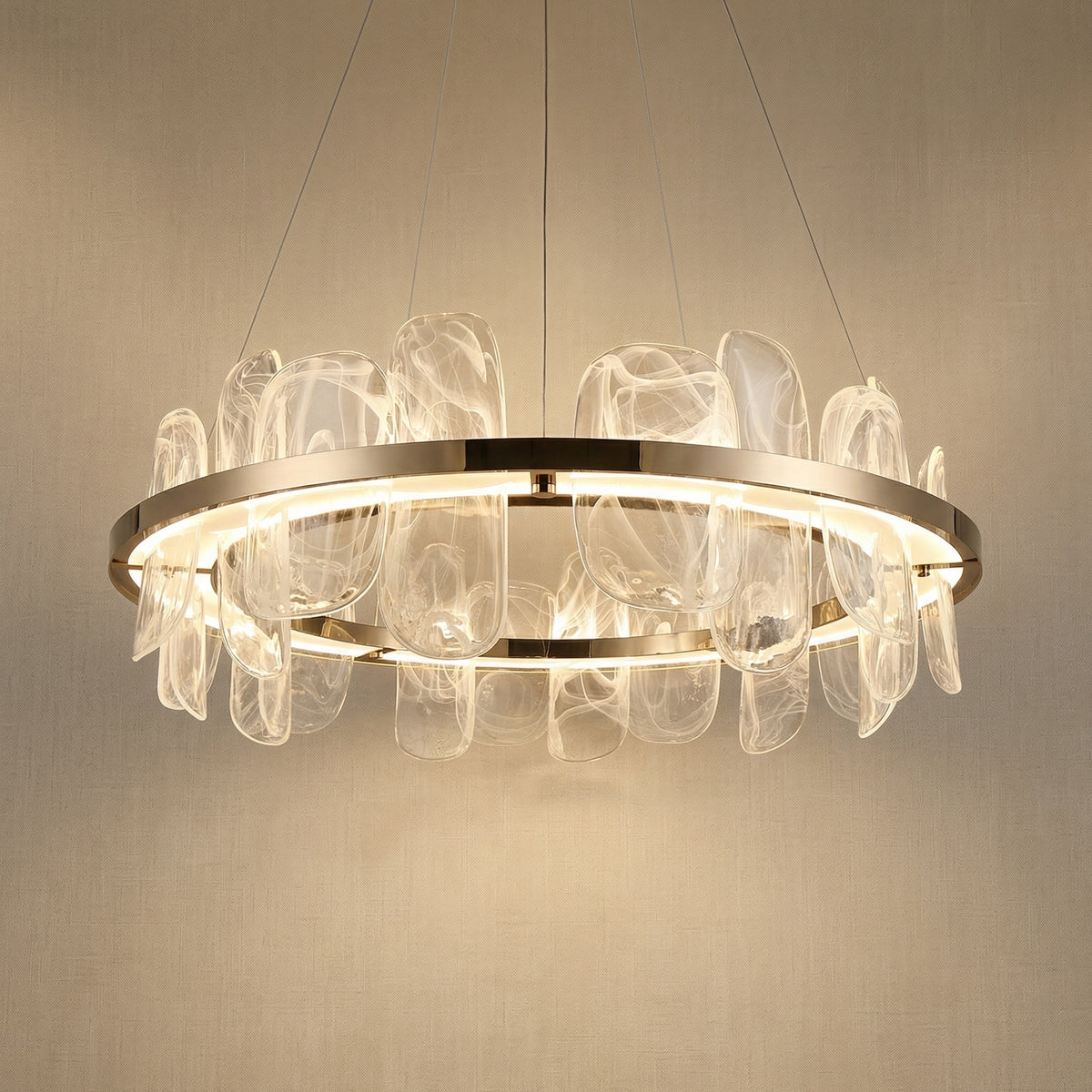 Yiosi Series Glass Pendant Light Style I - 41" (Dia 1050mm)
