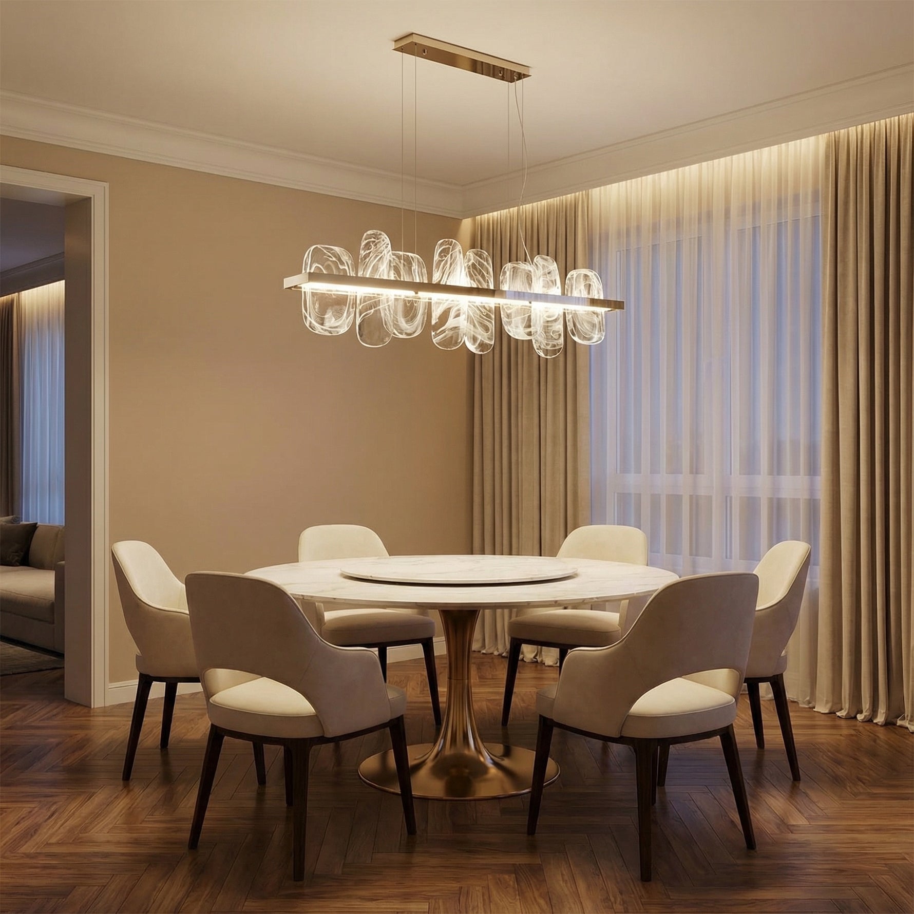 Yiosi Series Glass Pendant Light Style I - scene-1