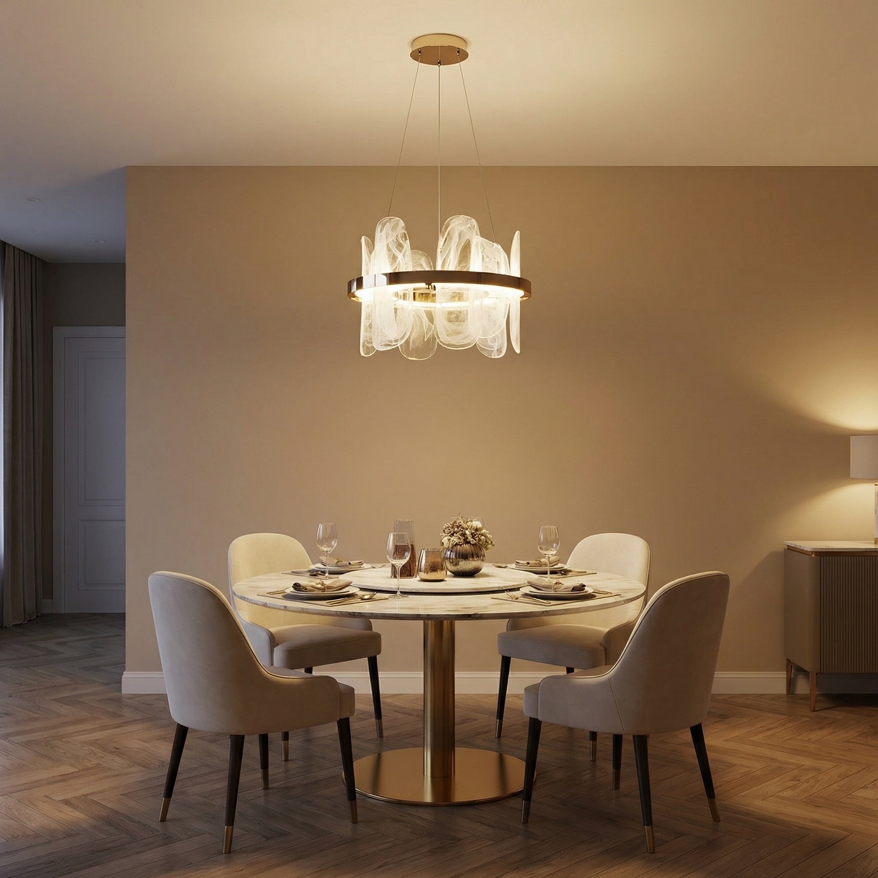 Yiosi Series Glass Pendant Light Style I - scene-1