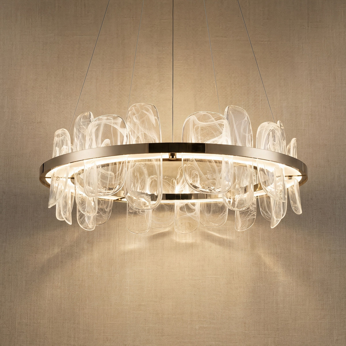 Yiosi Series Glass Pendant Light Style I - 35" (Dia 880mm)