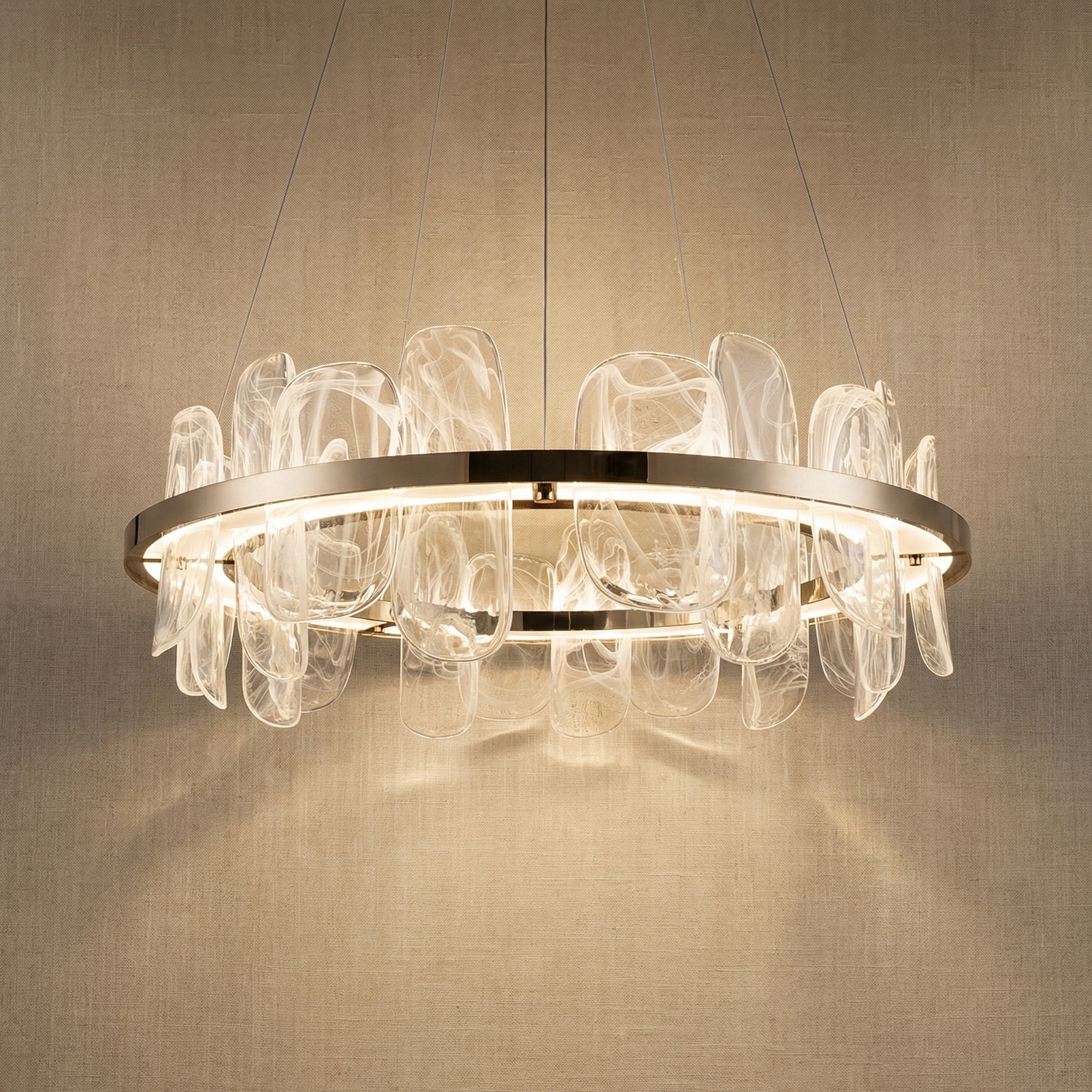 Yiosi Series Glass Pendant Light Style I - 35" (Dia 880mm)