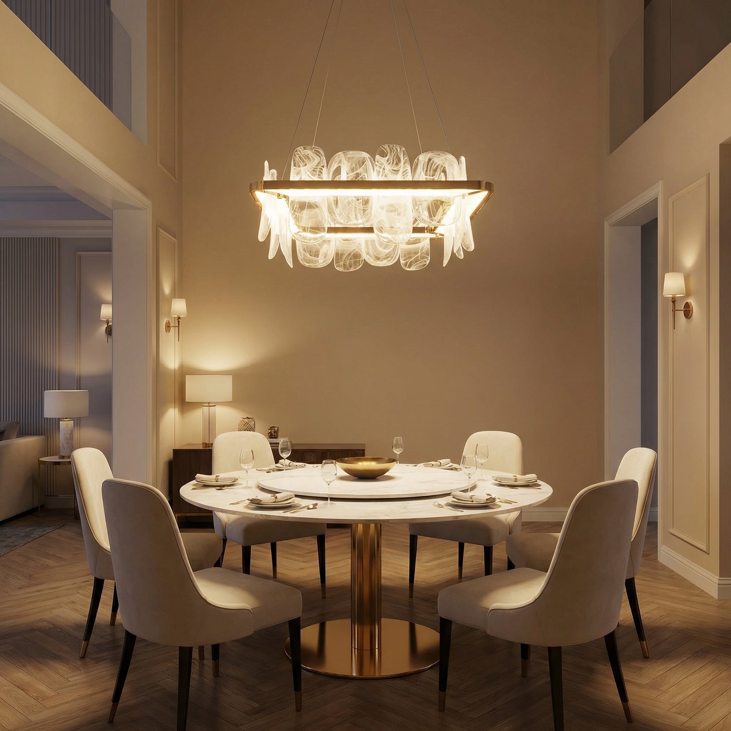 Yiosi Series Glass Pendant Light Style J - scene-1