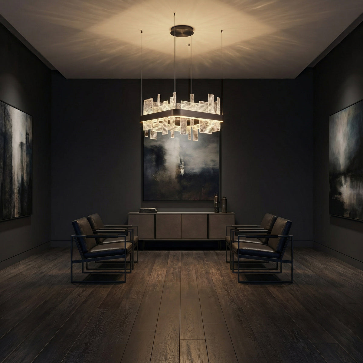 Yiosi Series Glass Pendant Light Style L - scene-1