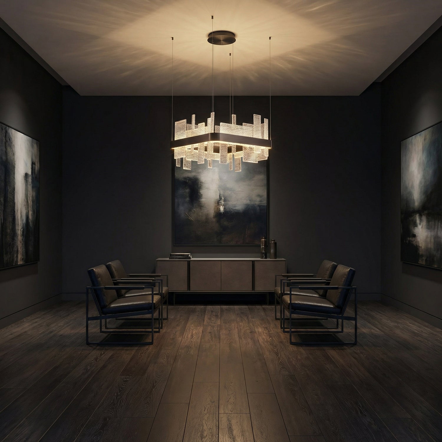 Yiosi Series Glass Pendant Light Style L - scene-1
