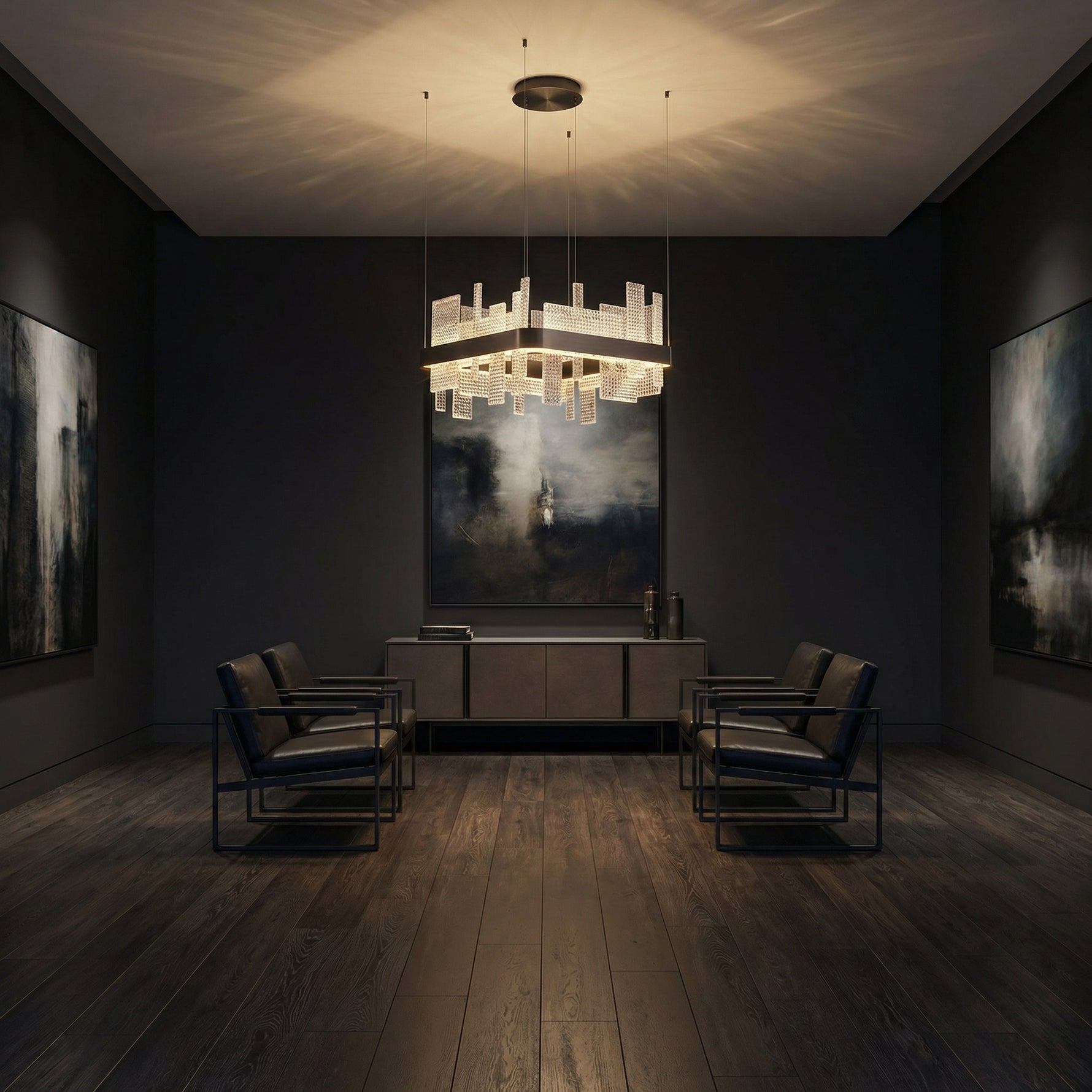 Yiosi Series Glass Pendant Light Style L - scene-1