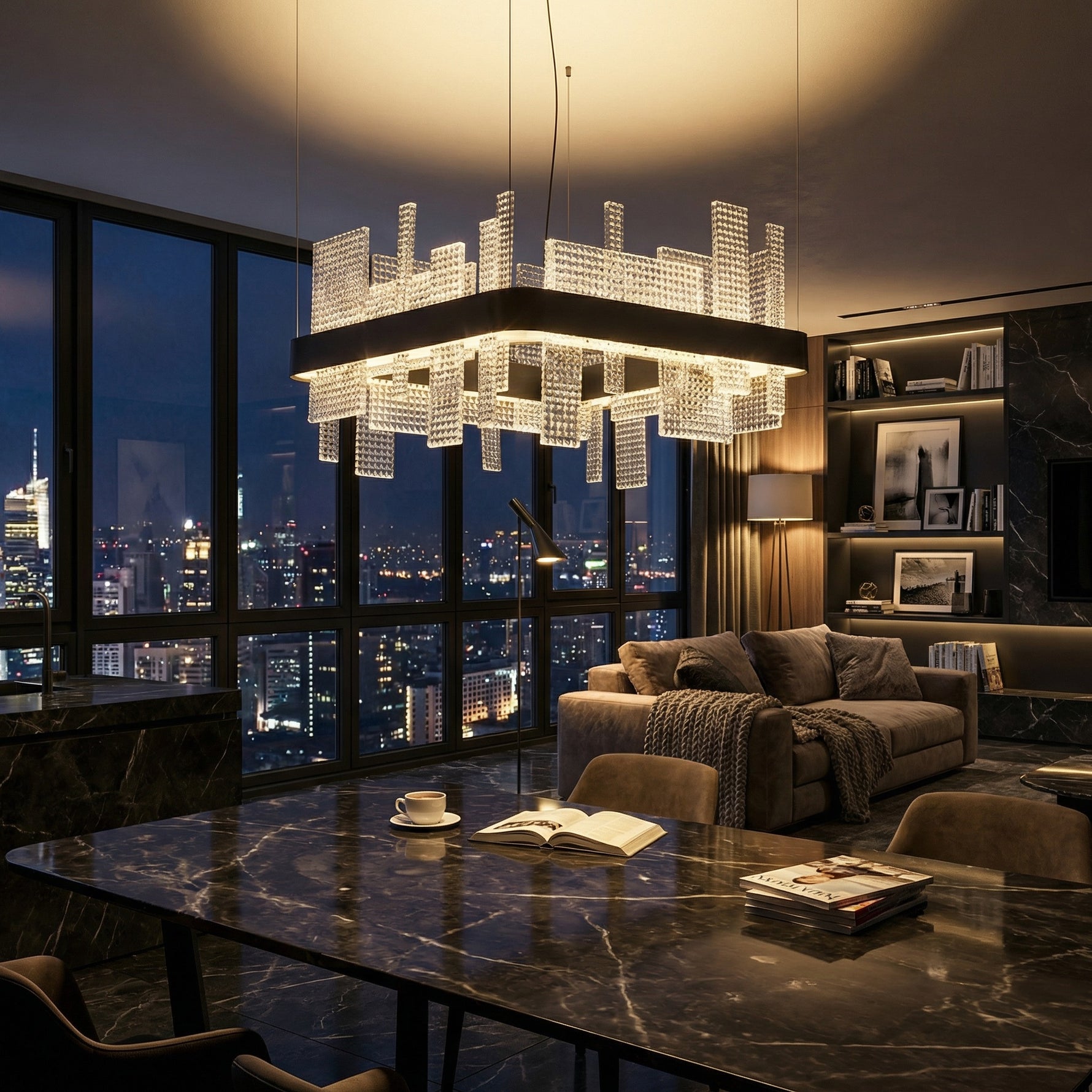 Yiosi Series Glass Pendant Light Style L - scene-3