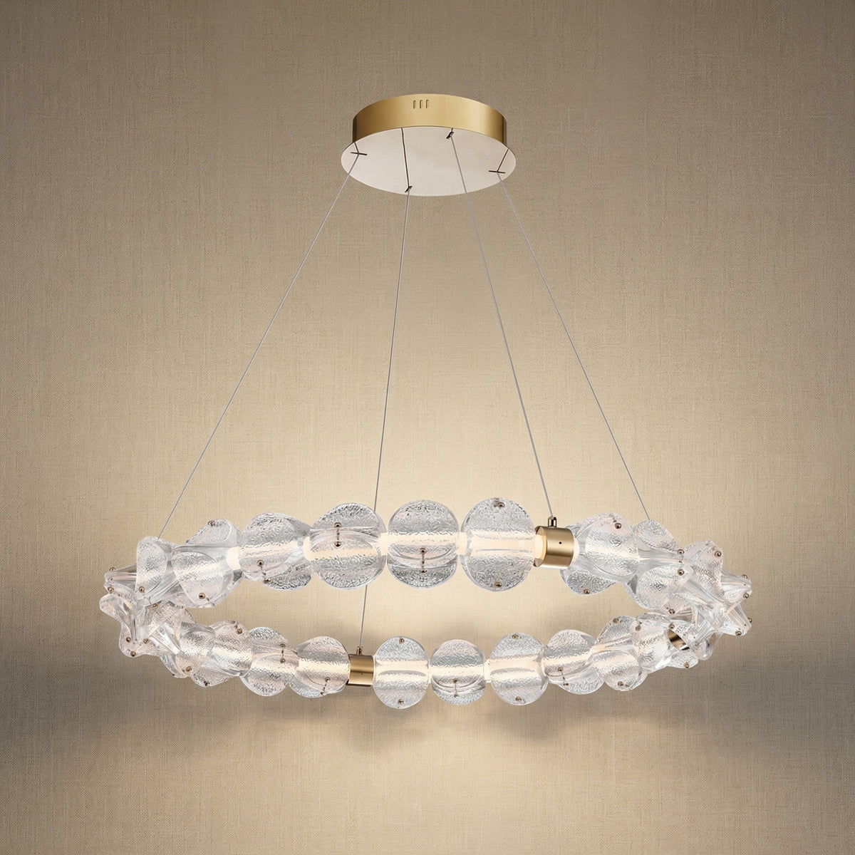 Yiosi Series Glass Pendant Light Style N - 39" (Dia 990mm)