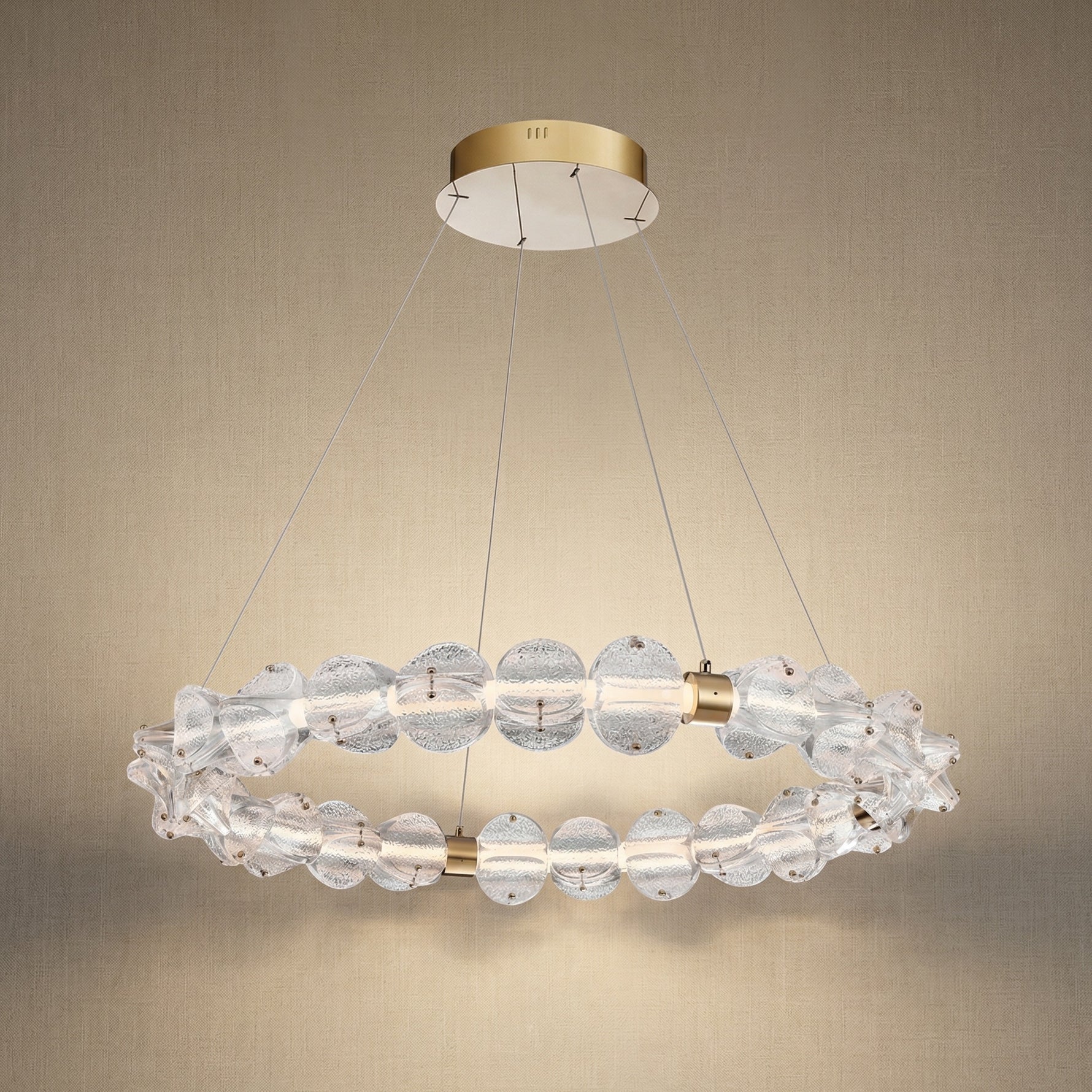 Yiosi Series Glass Pendant Light Style N - 39" (Dia 990mm)