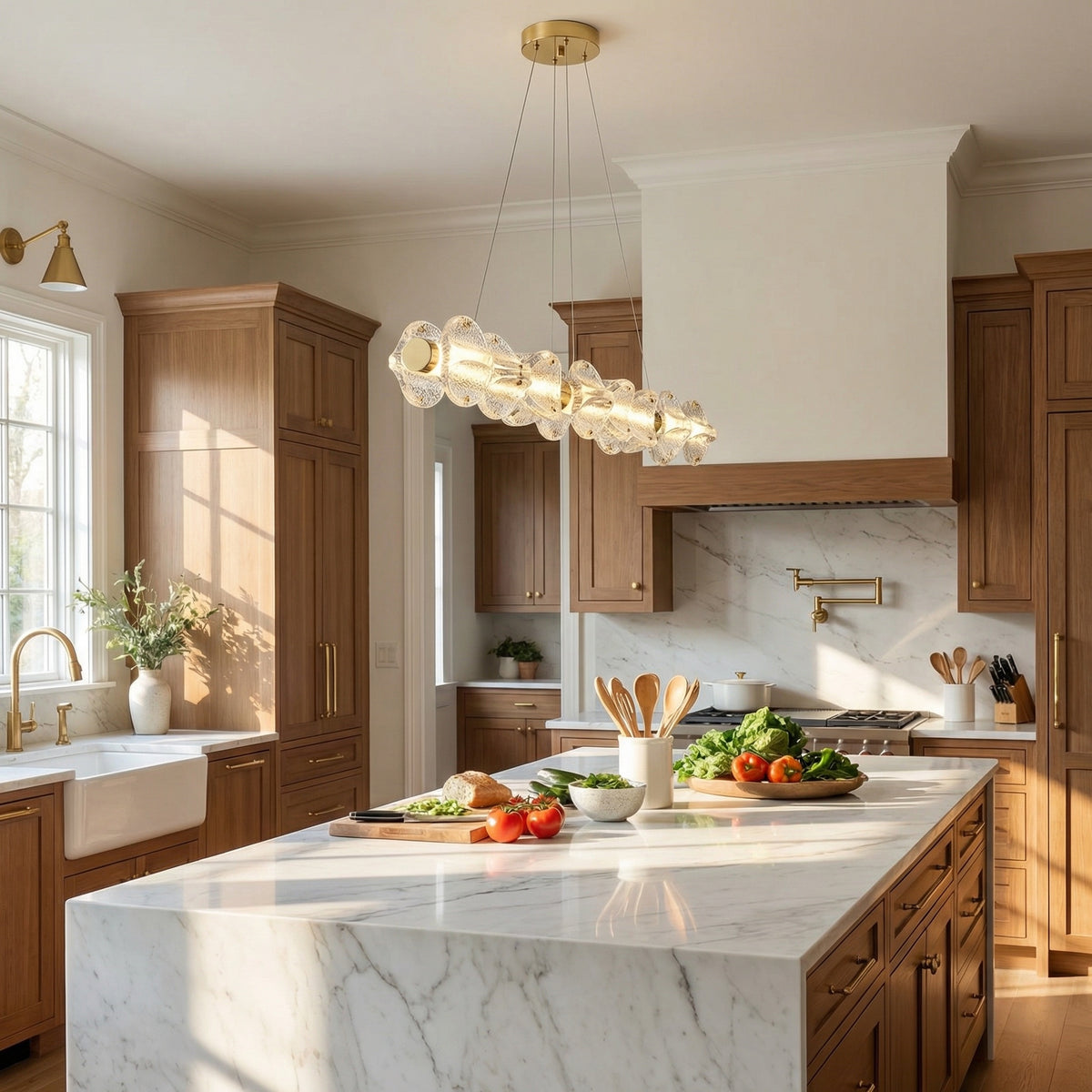 Yiosi Series Glass Pendant Light Style N - scene-2
