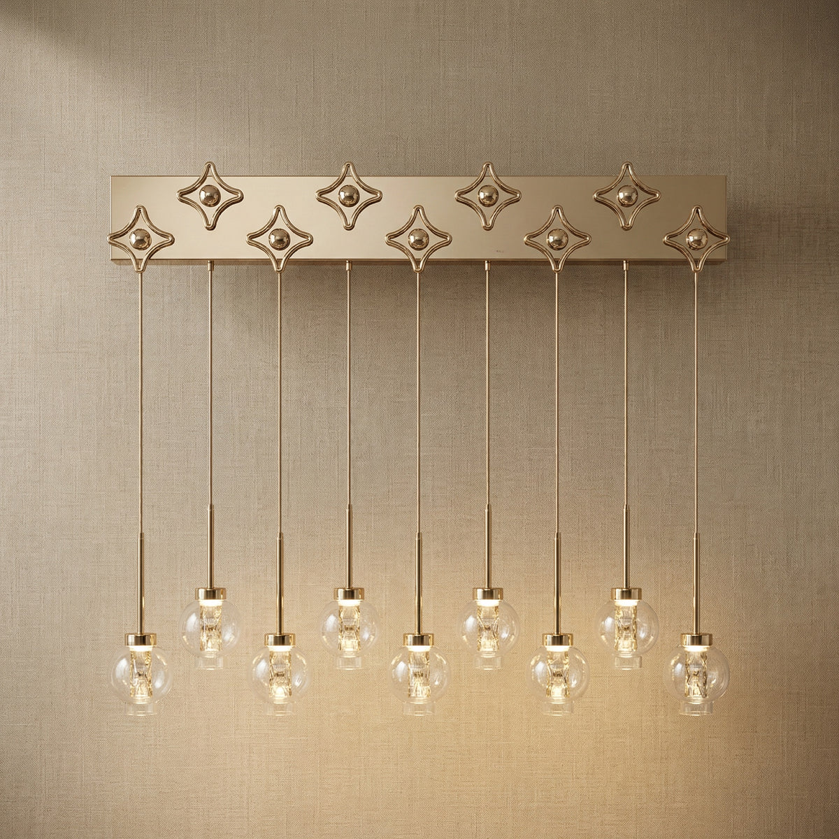 Yiosi Series Glass Pendant Light Style N - 47" Linear (L1200mm)