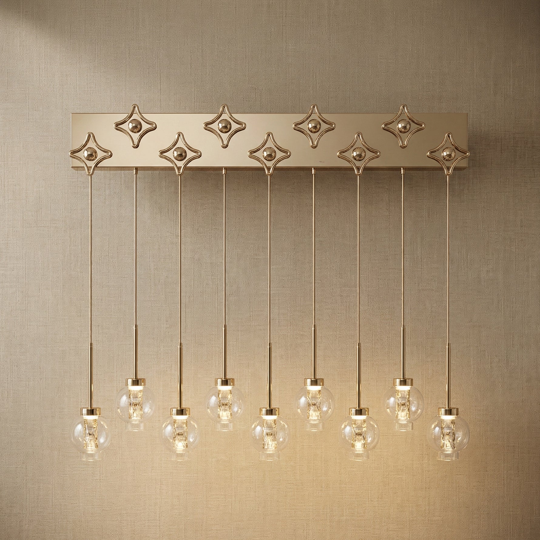 Yiosi Series Glass Pendant Light Style N - 47" Linear (L1200mm)