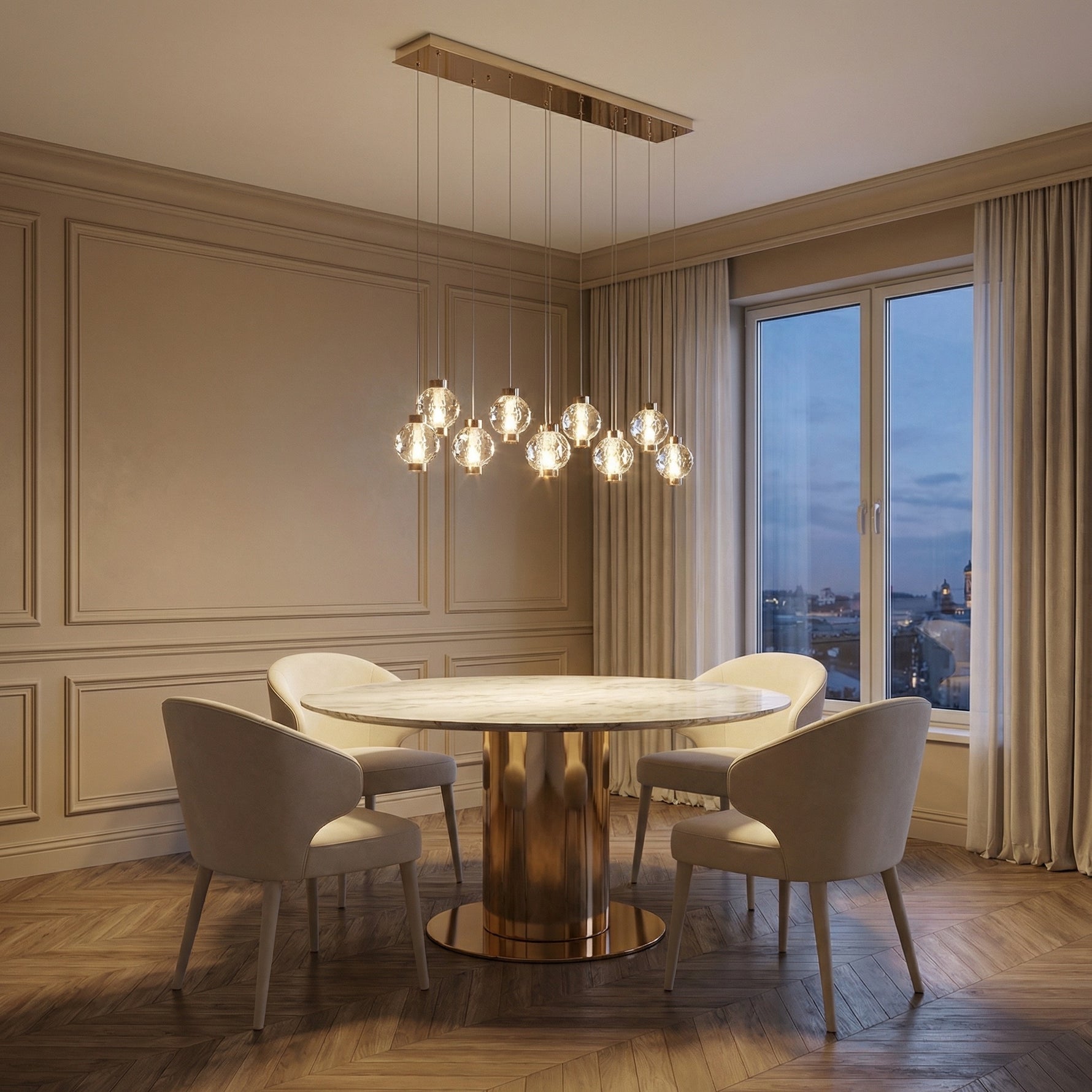 Yiosi Series Glass Pendant Light Style N - scene-1