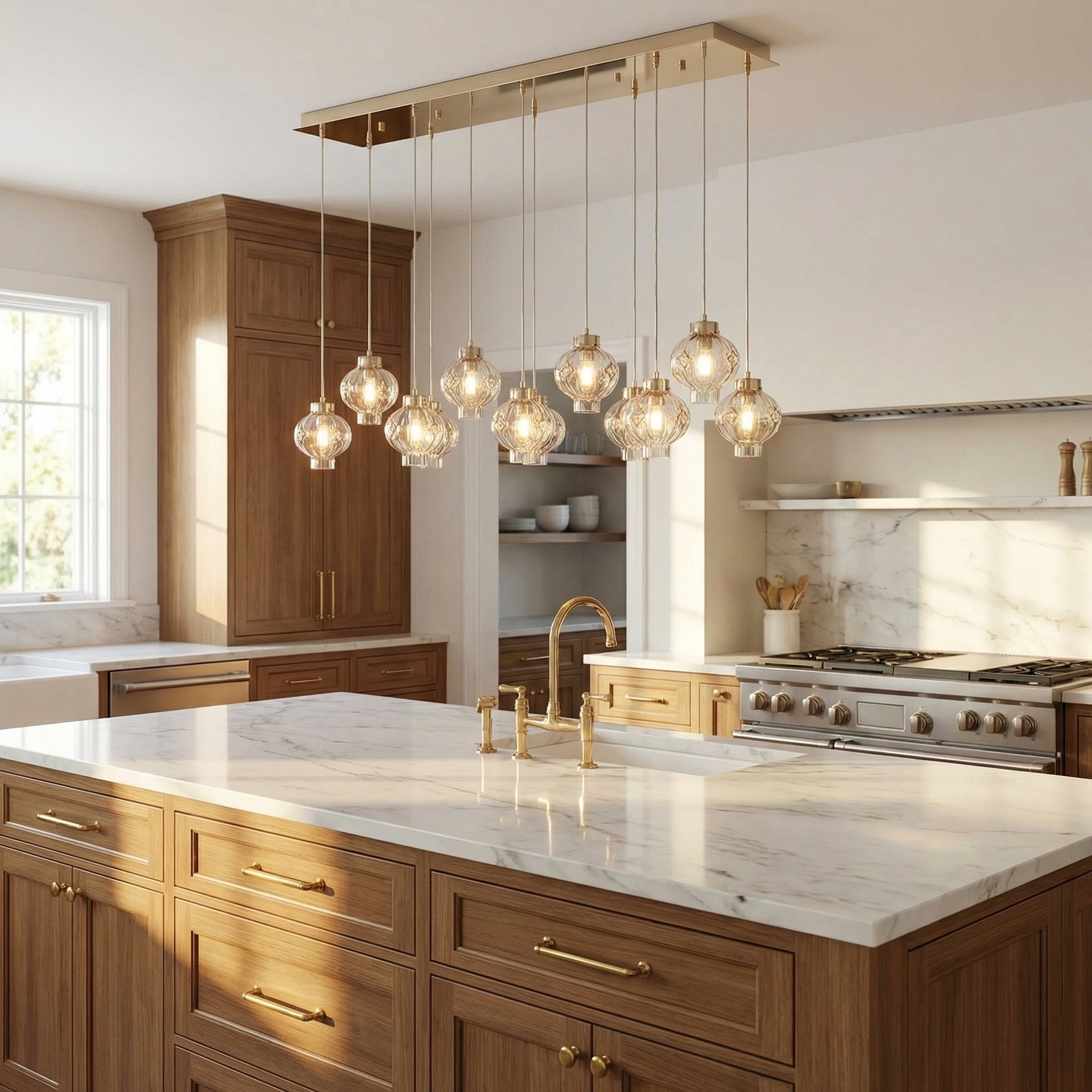 Yiosi Series Glass Pendant Light Style N - scene-2