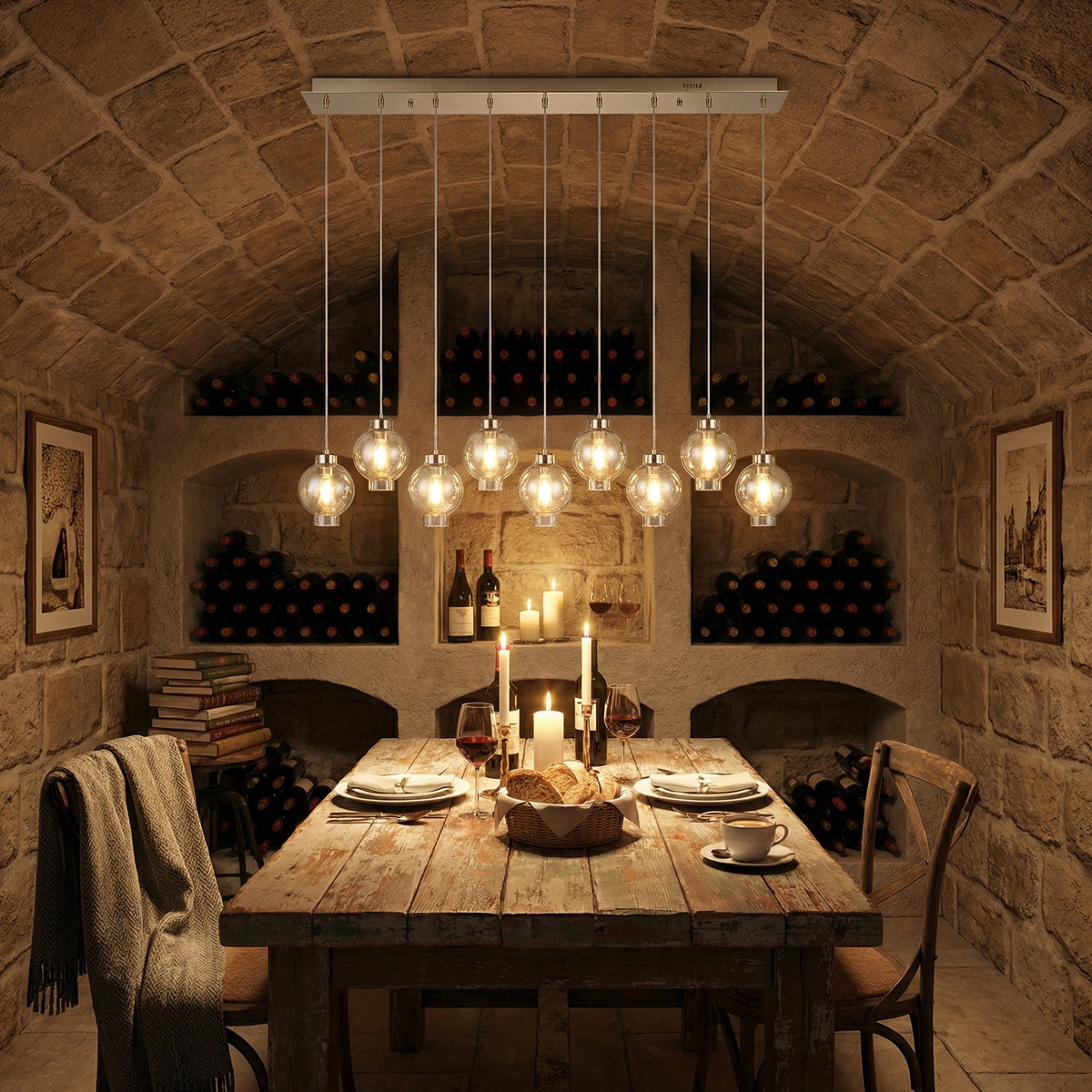 Yiosi Series Glass Pendant Light Style N - scene-3