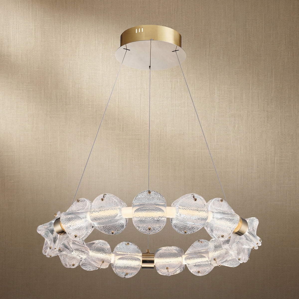 Yiosi Series Glass Pendant Light Style N - 27" (Dia 690mm)