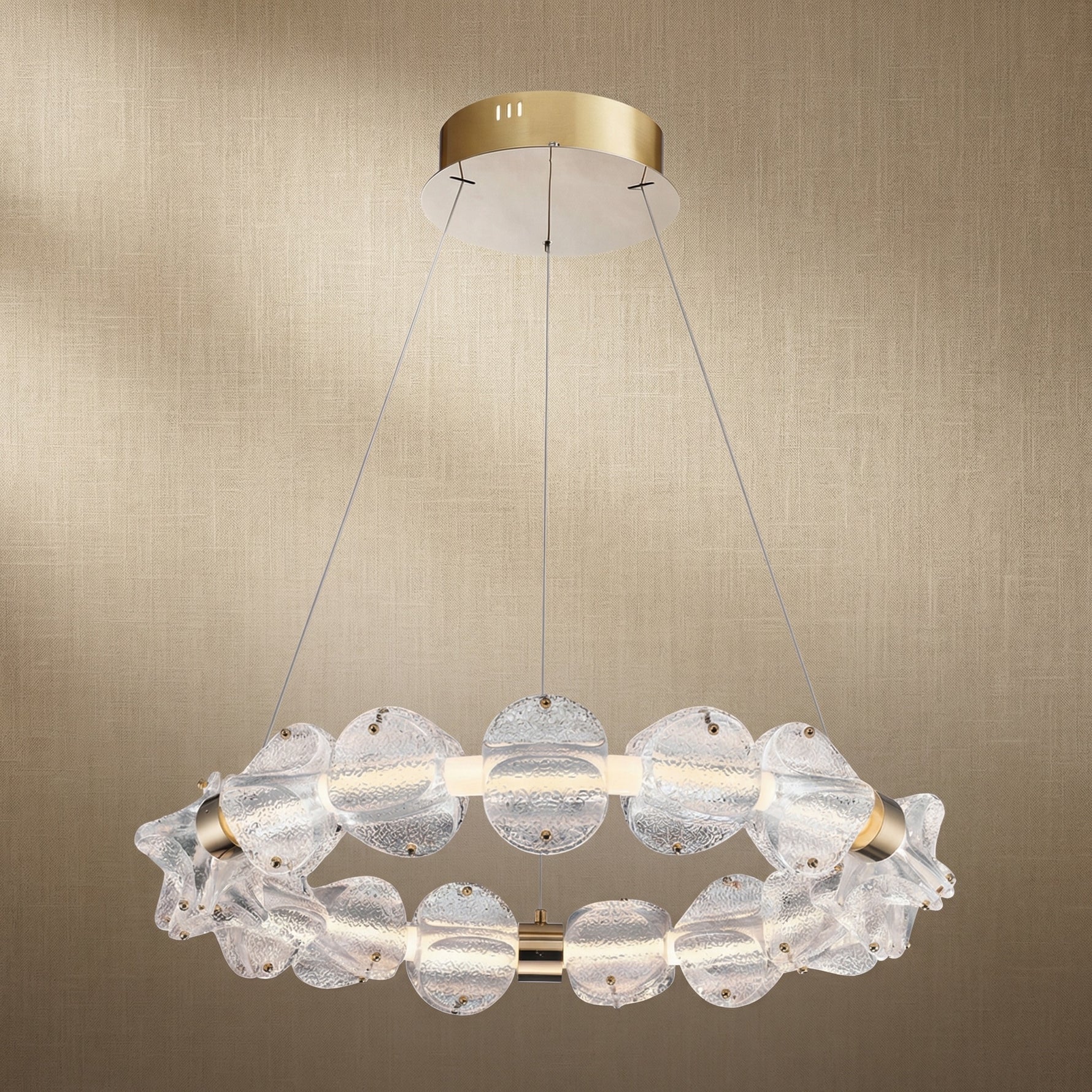 Yiosi Series Glass Pendant Light Style N - 27" (Dia 690mm)
