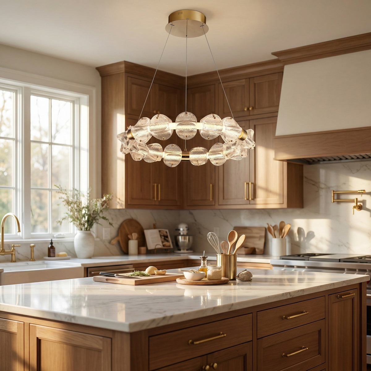 Yiosi Series Glass Pendant Light Style N - scene-2