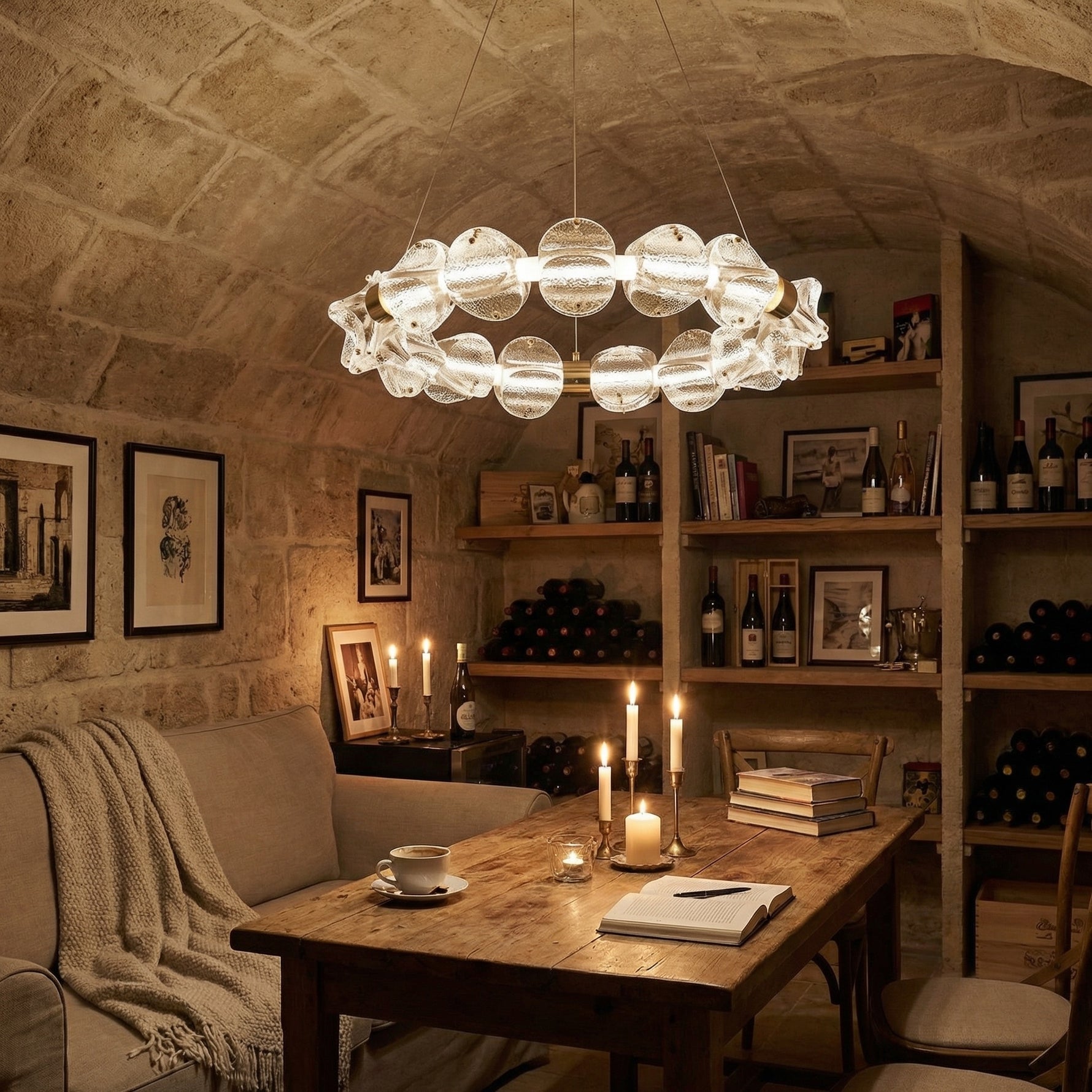 Yiosi Series Glass Pendant Light Style N - scene-3