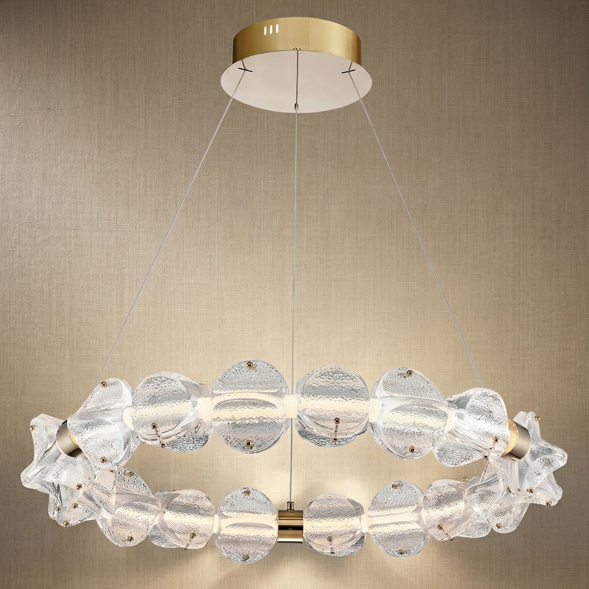 Yiosi Series Glass Pendant Light Style N - 31" (Dia 790mm)