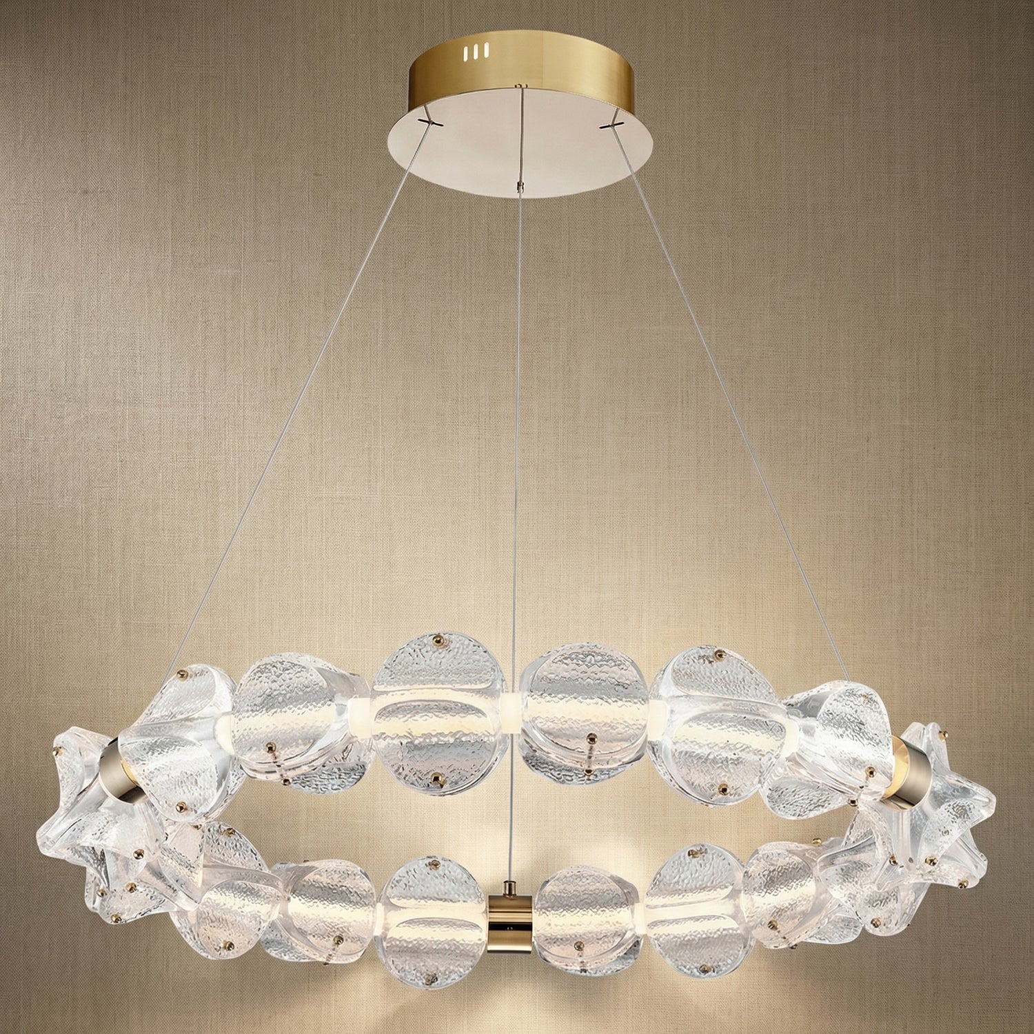 Yiosi Series Glass Pendant Light Style N - 31" (Dia 790mm)