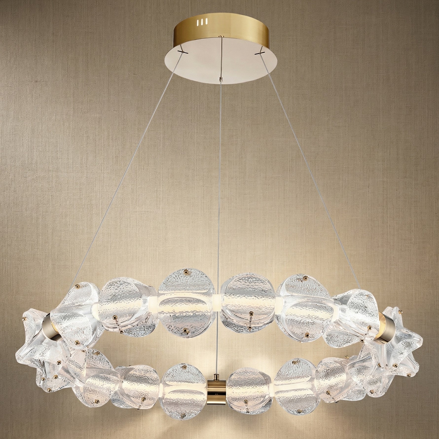 Yiosi Series Glass Pendant Light Style N - 31" (Dia 790mm)