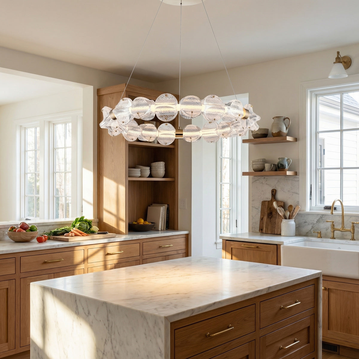 Yiosi Series Glass Pendant Light Style N - scene-2