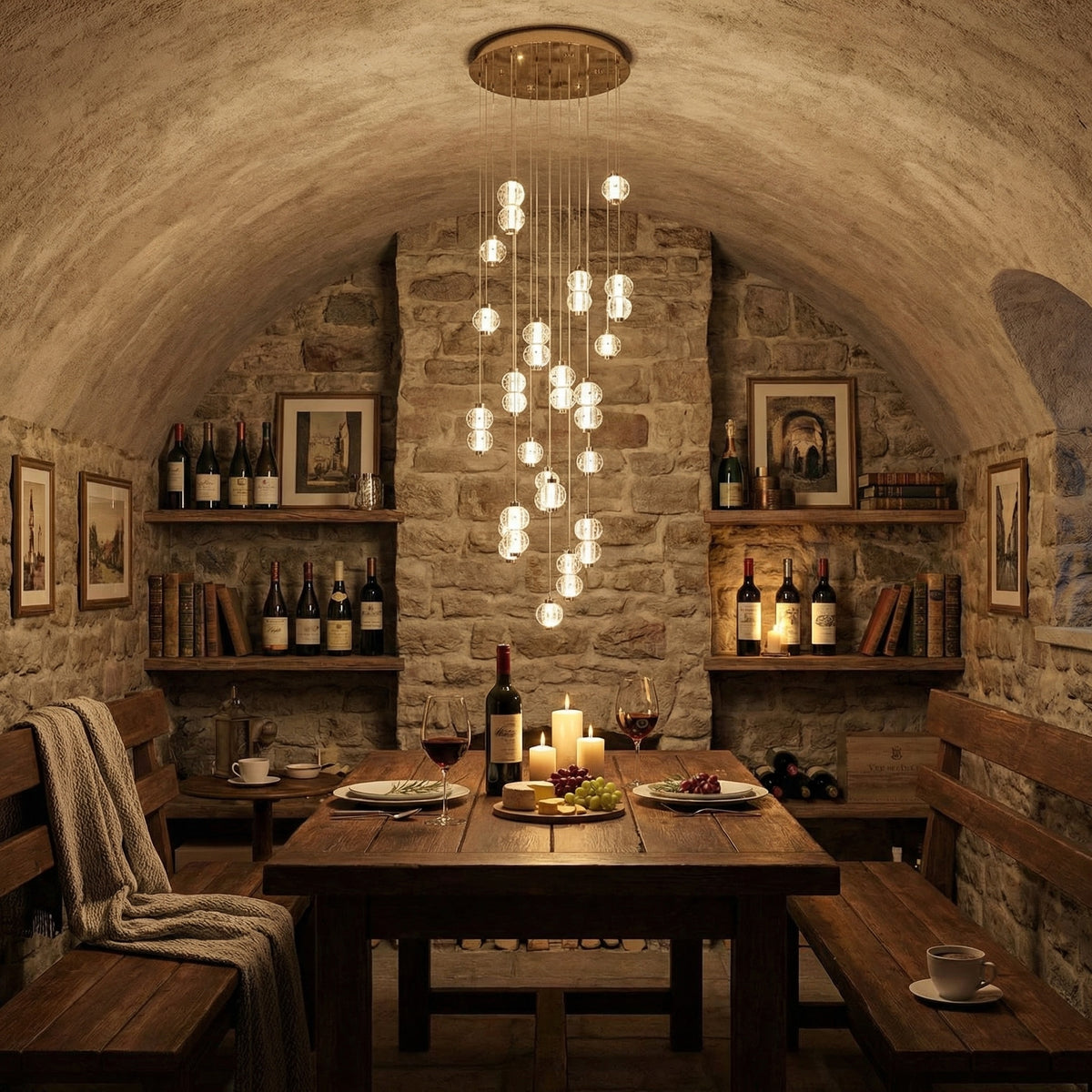 Yiosi Series Glass Pendant Light Style N - scene-3
