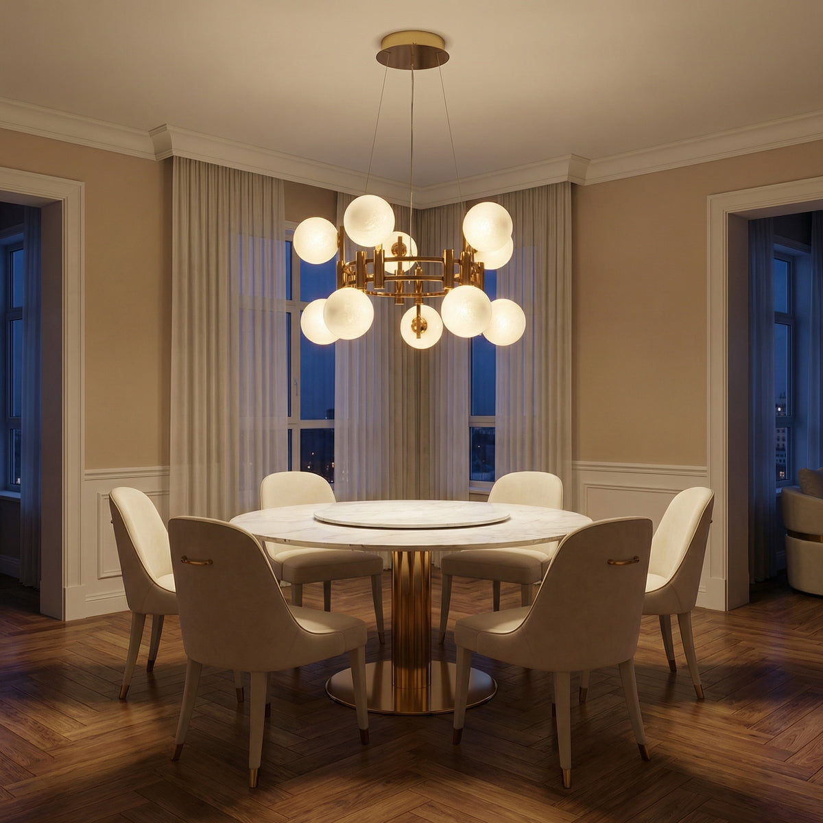 Yiosi Series Glass Pendant Light Style O - scene-1