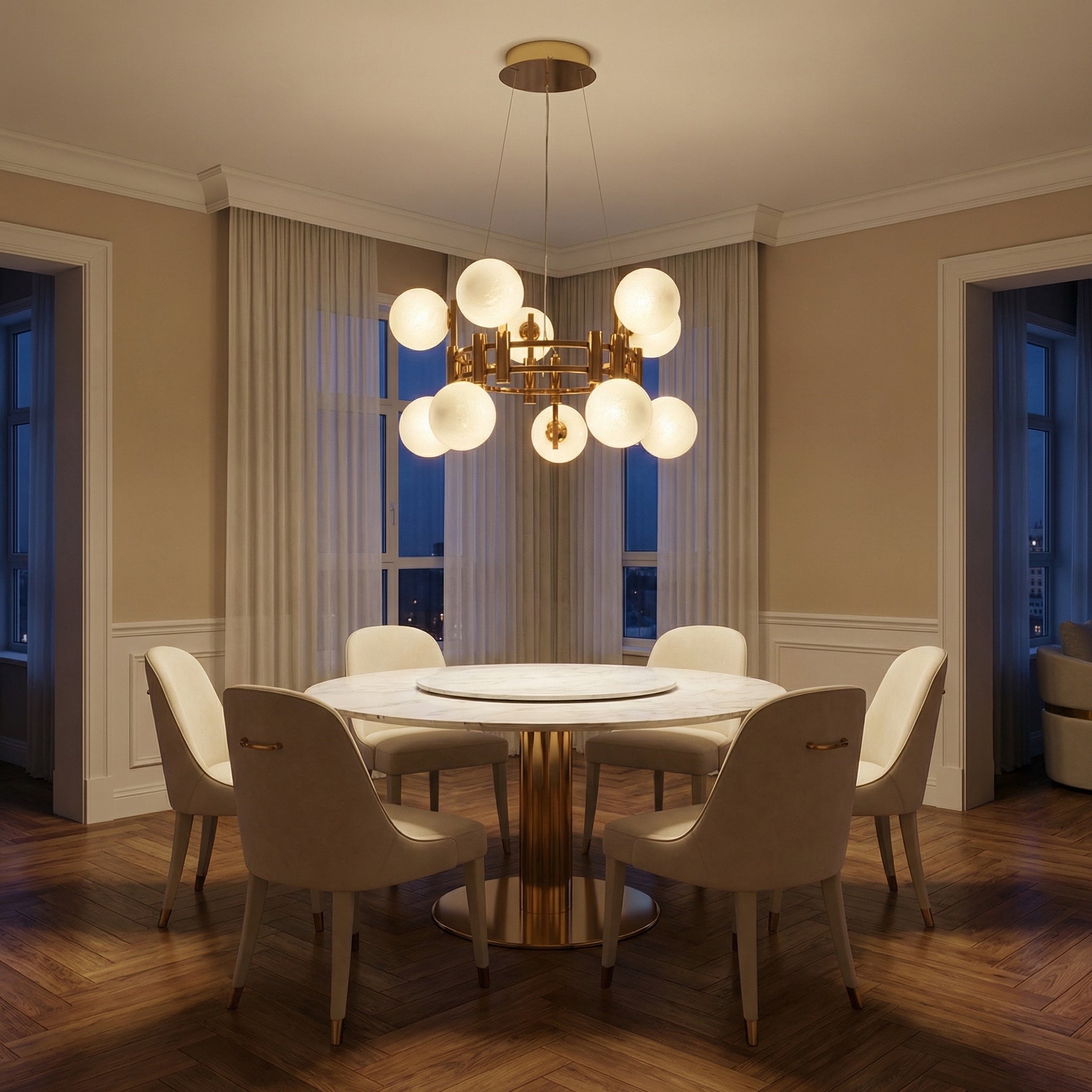 Yiosi Series Glass Pendant Light Style O - scene-1
