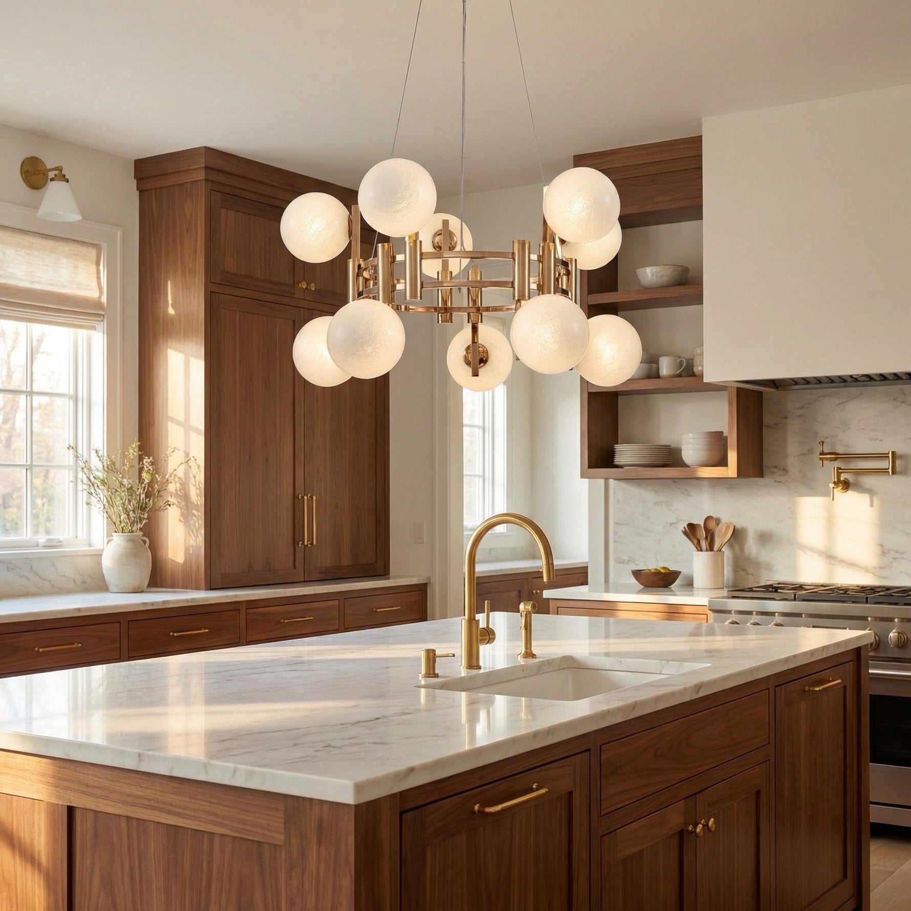 Yiosi Series Glass Pendant Light Style O - scene-2