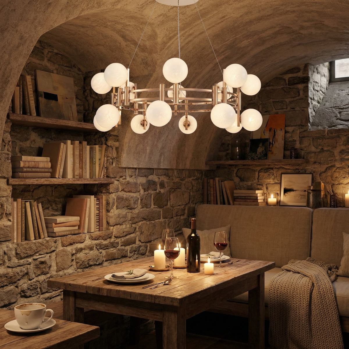 Yiosi Series Glass Pendant Light Style Q - scene-3