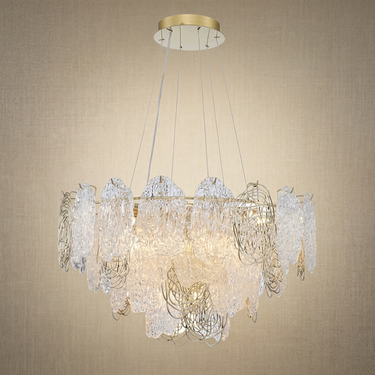 Yiosi Series Glass Pendant Light Style R - 39" (Dia 1000mm)