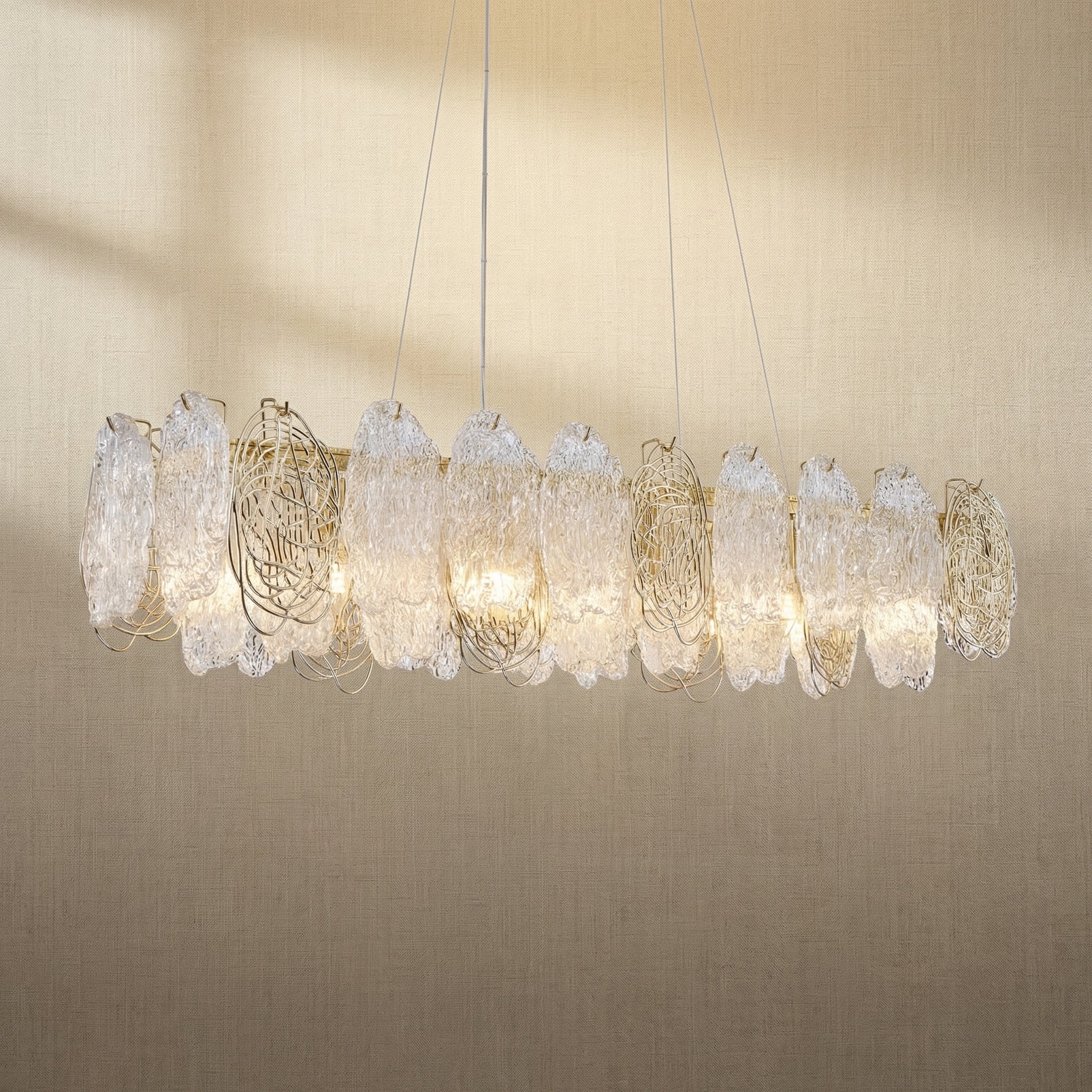 Yiosi Series Glass Pendant Light Style R - 49" Linear (L1250mm)