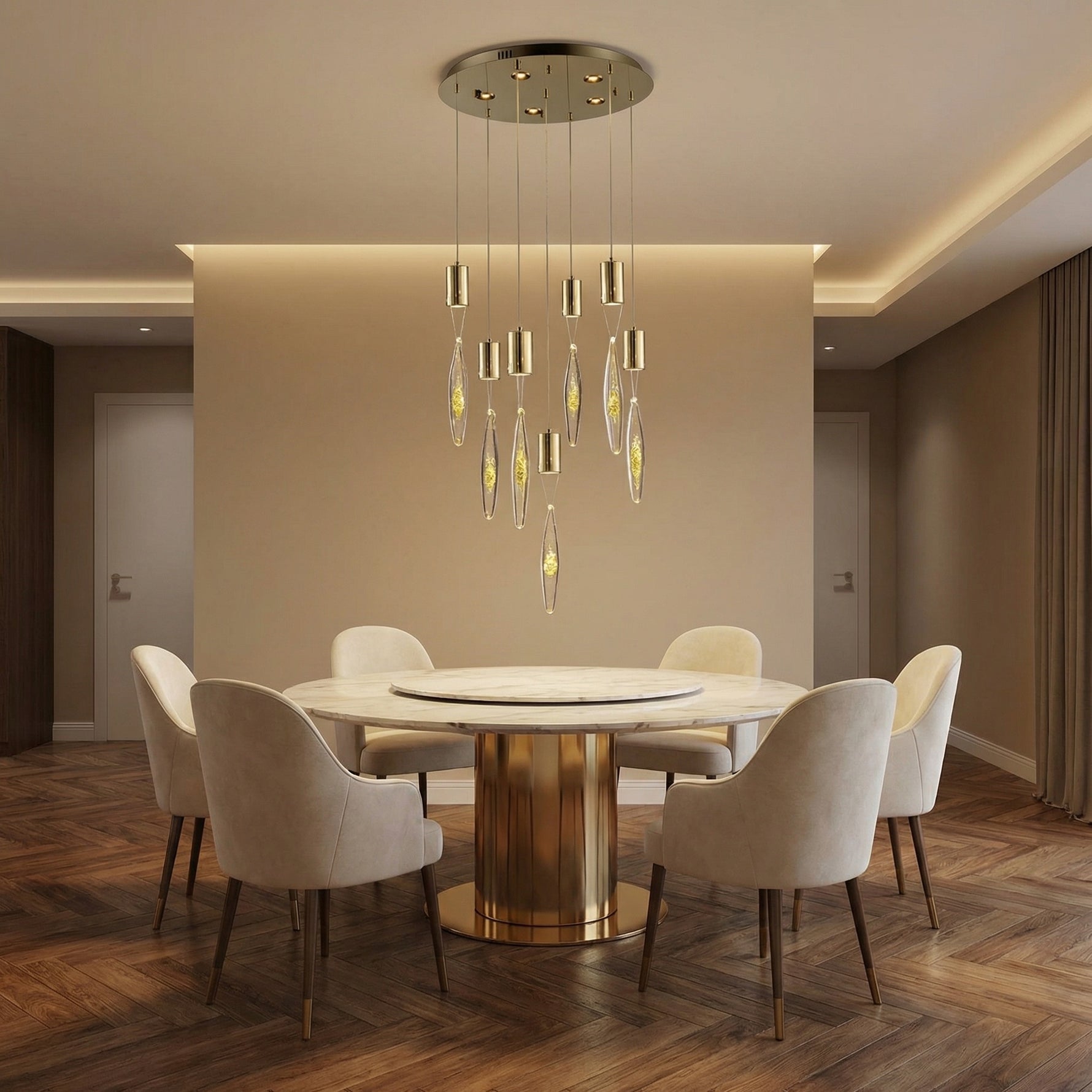 Yiosi Series Glass Pendant Light Style V - scene-1