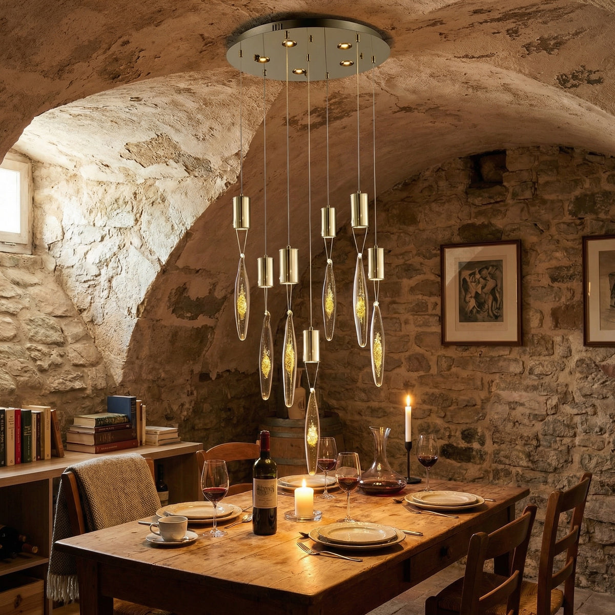 Yiosi Series Glass Pendant Light Style V - scene-3