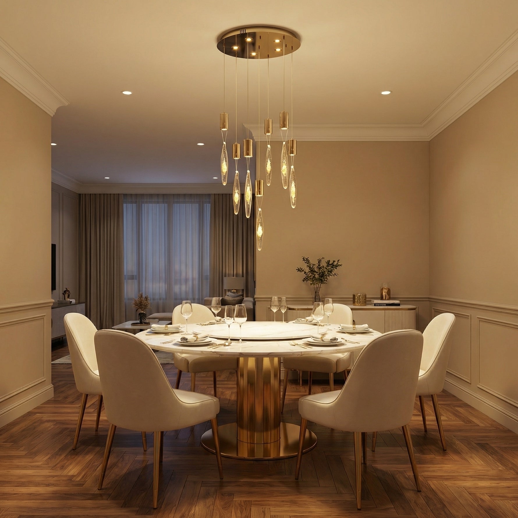 Yiosi Series Glass Pendant Light Style V - scene-1