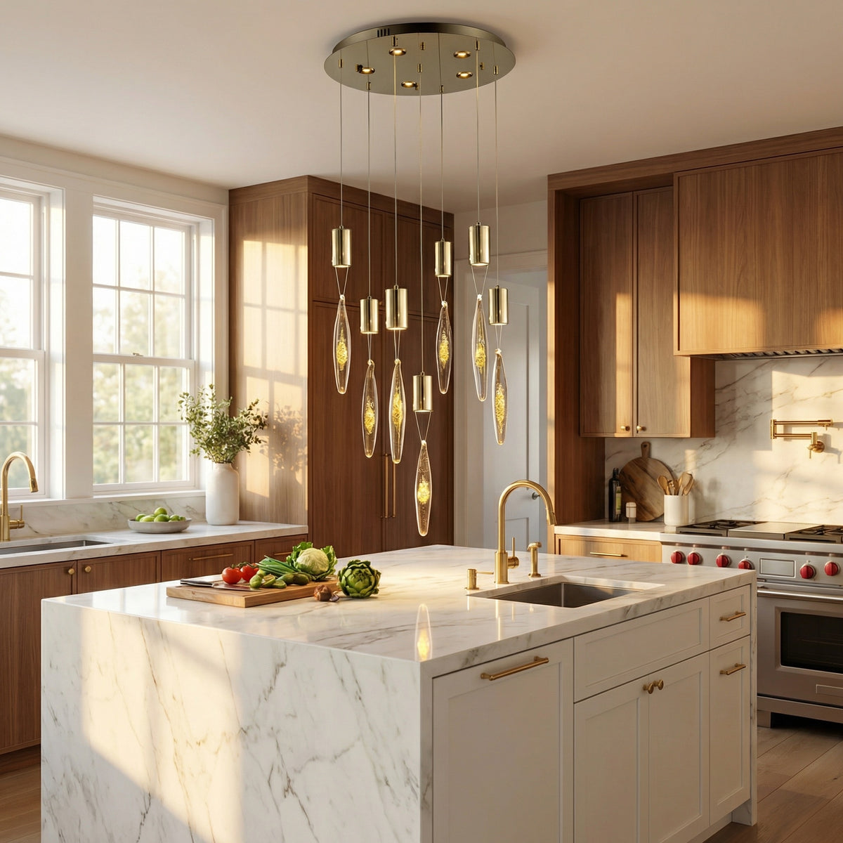 Yiosi Series Glass Pendant Light Style V - scene-2