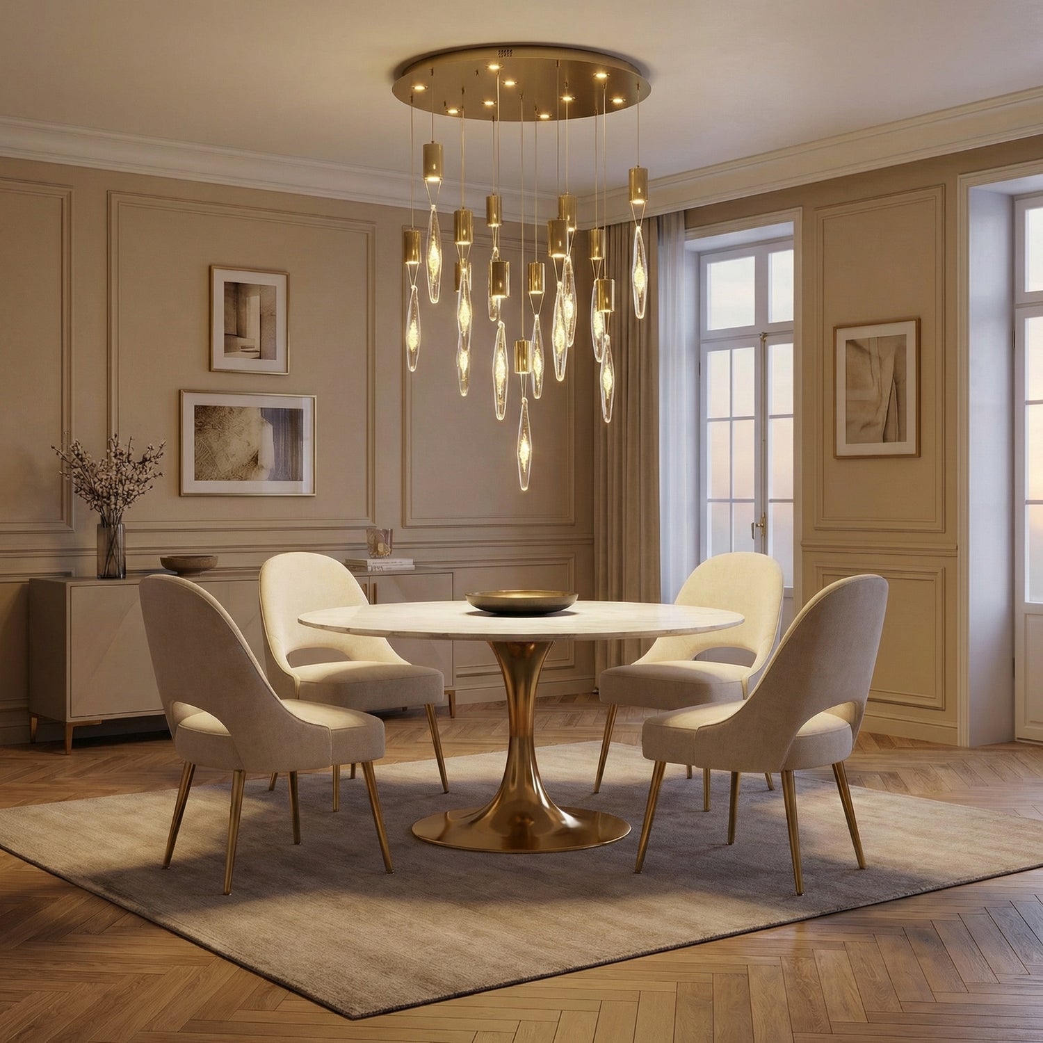 Yiosi Series Glass Pendant Light Style W - scene-1