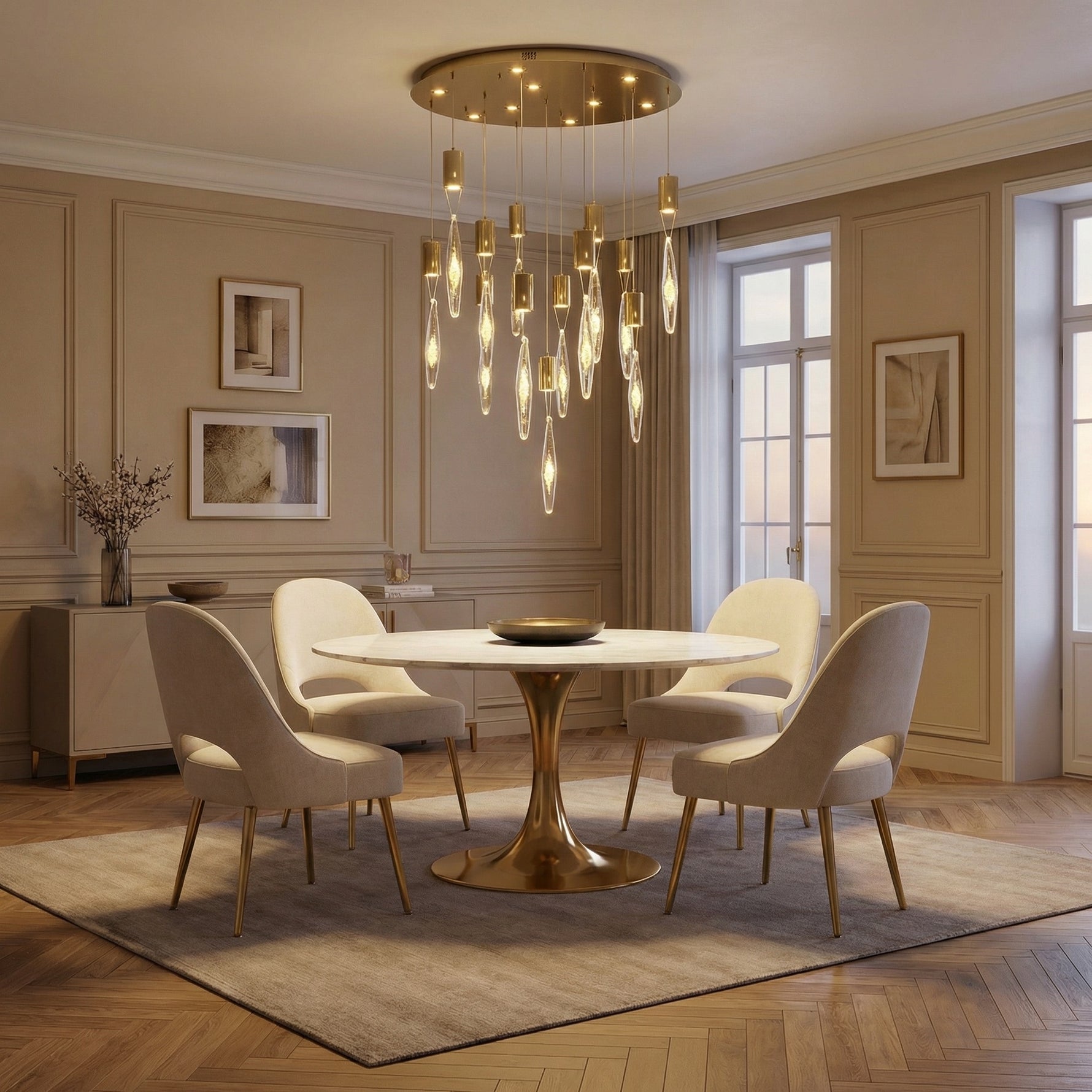 Yiosi Series Glass Pendant Light Style W - scene-1