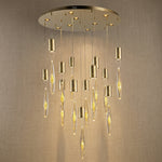 Yiosi Series Glass Pendant Light Style W - Mirror finish champagne gold Style B