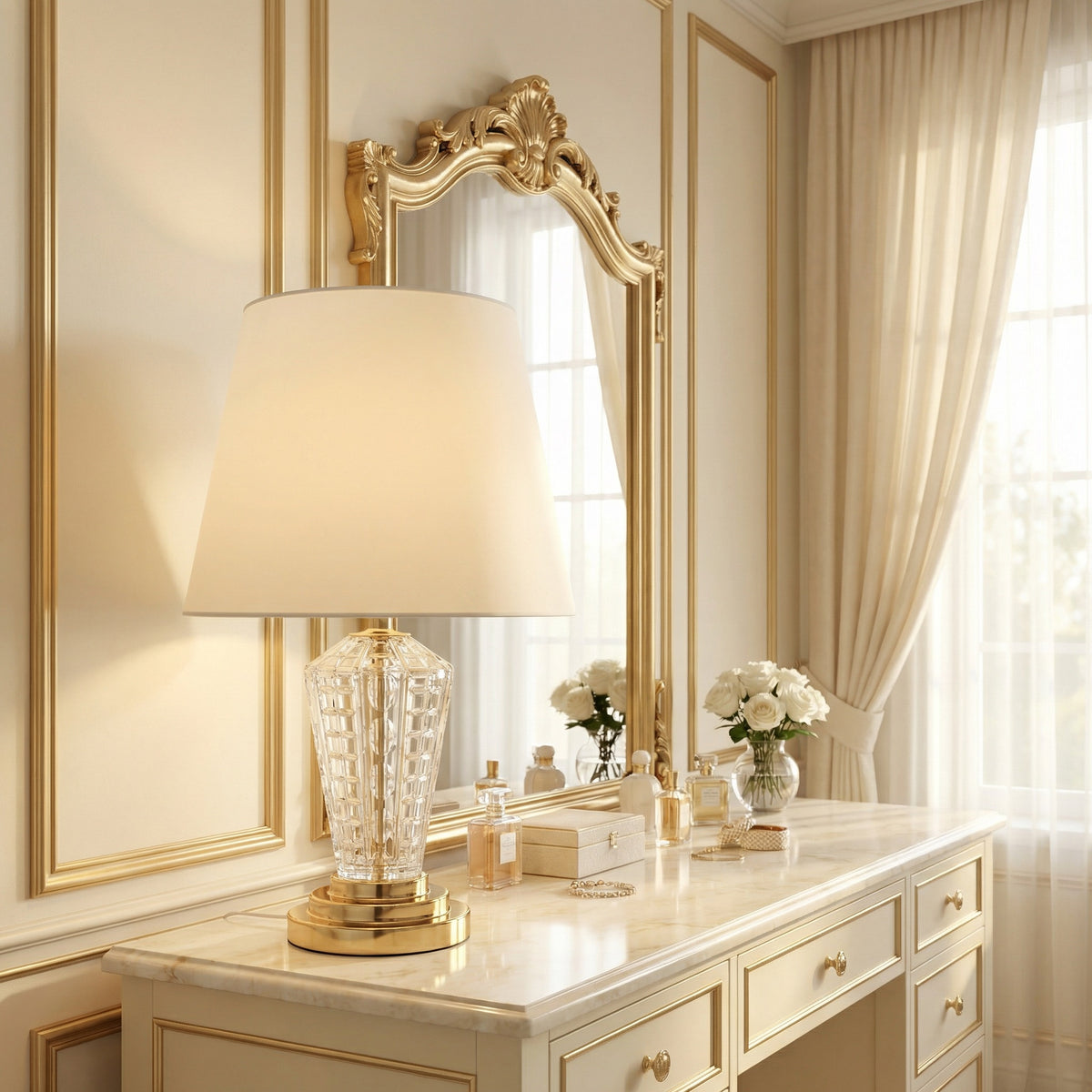 Yiosi Series Glass Table Lamp Style D - scene-2