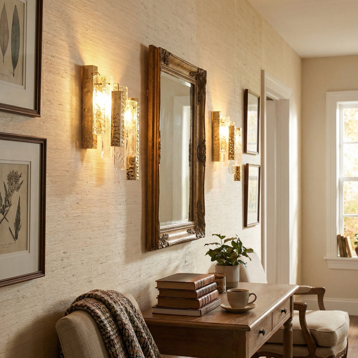Yiosi Series Glass Wall Sconce 11" - scene-3
