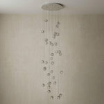 Yiosi Series Grand Cascading Crystal Pendant Light - dark