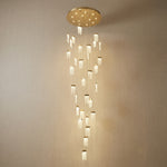 Yiosi Series Grand Cascading Glass Pendant Light 39" - 39" (Dia 1000mm)