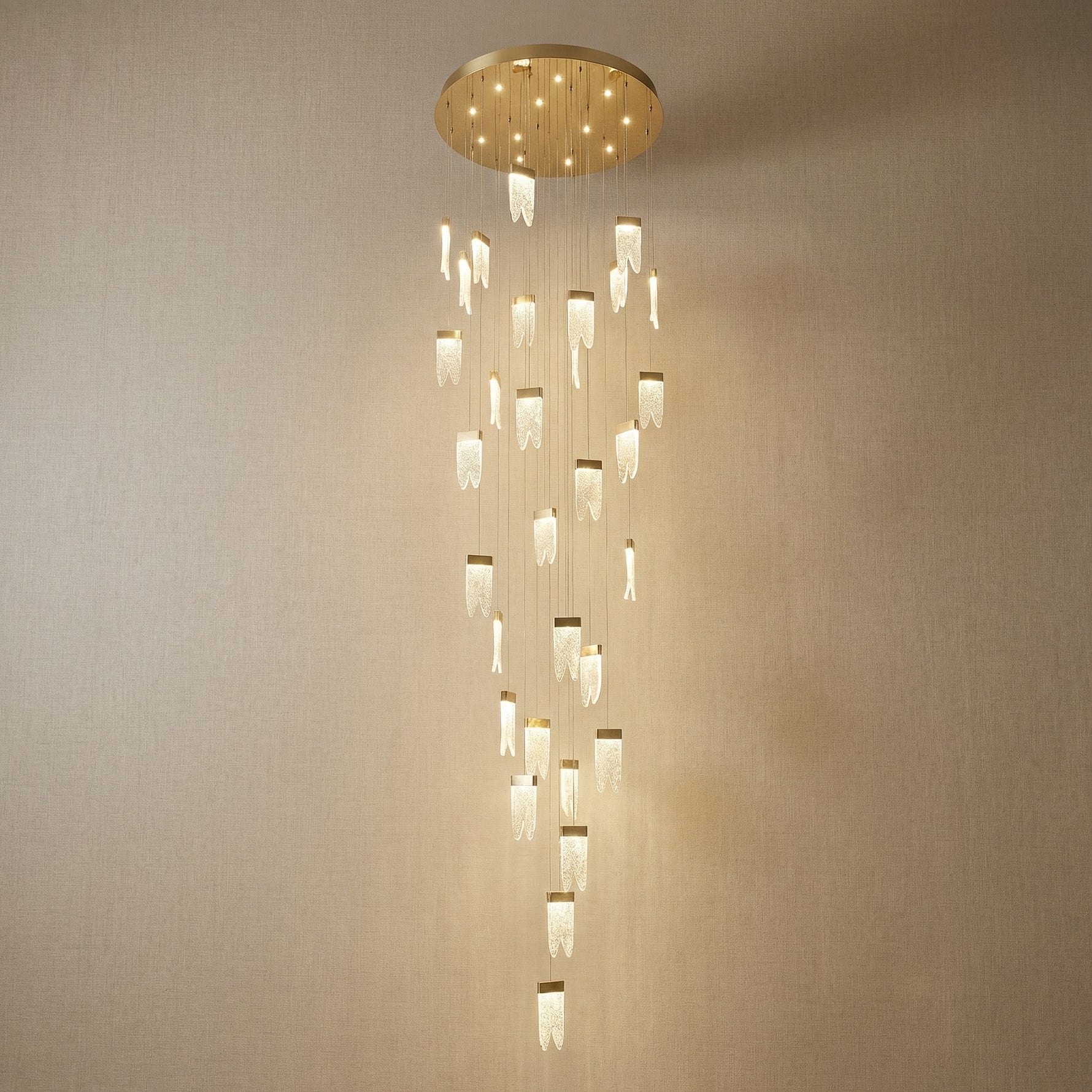 Yiosi Series Grand Cascading Glass Pendant Light 39" - 39" (Dia 1000mm)