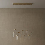 Yiosi Series Grand Cascading Glass Pendant Light 39" - dark