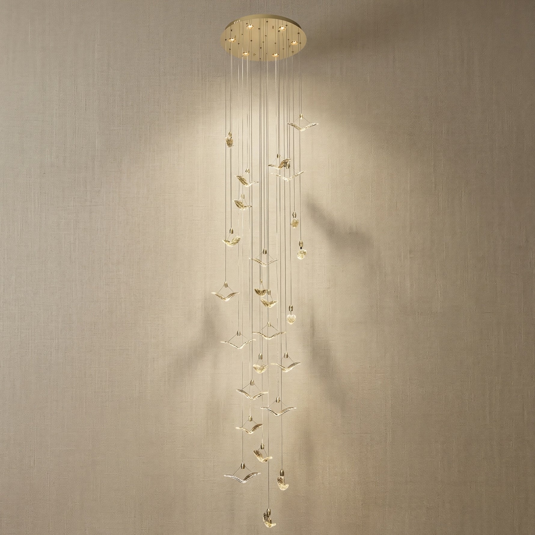 Yiosi Series Grand Cascading Glass Pendant Light Style A - 24" (Dia 600mm)