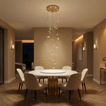 Yiosi Series Grand Cascading Glass Pendant Light Style A - scene-1