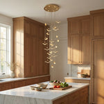 Yiosi Series Grand Cascading Glass Pendant Light Style A - scene-2